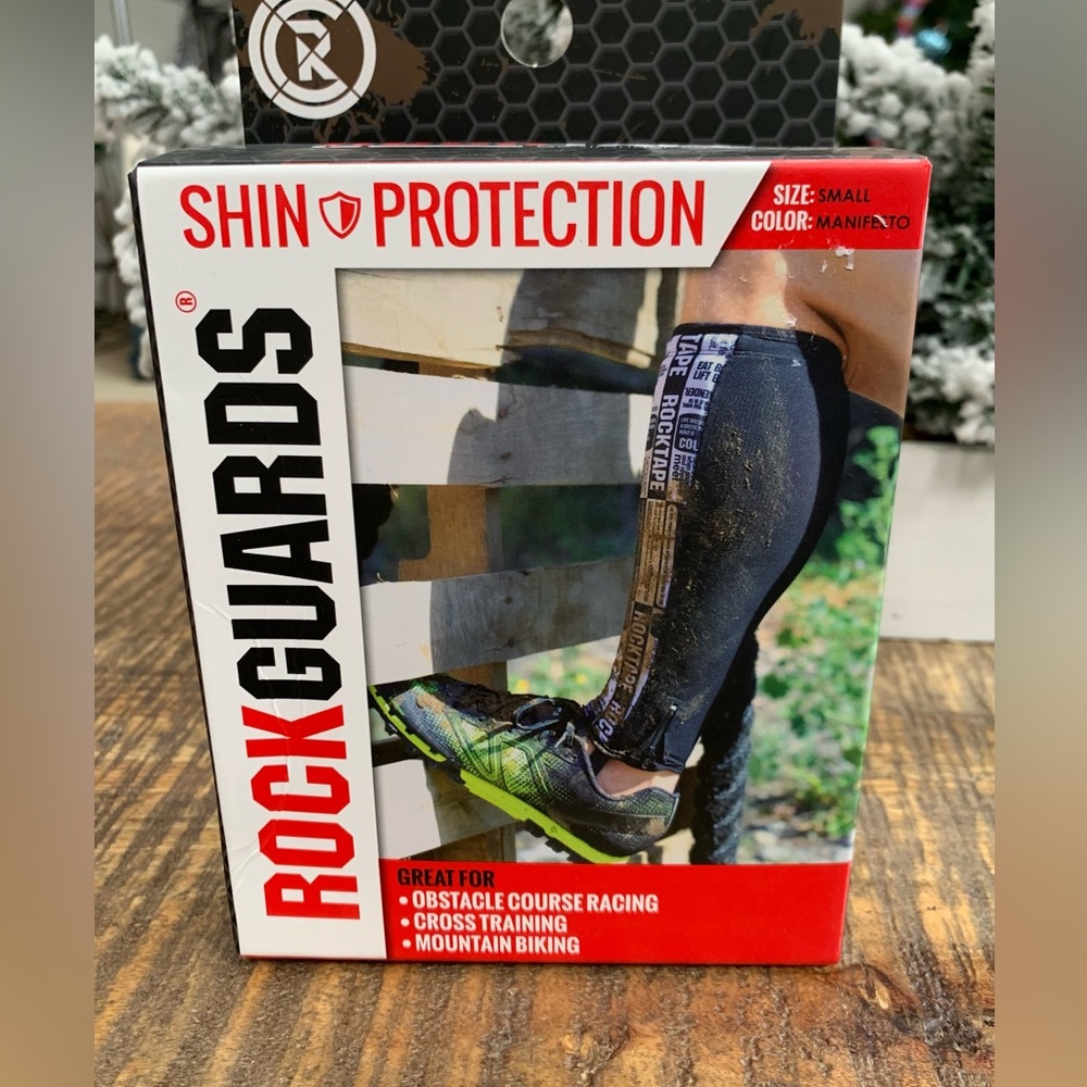 ROCKTAPE Shin Guards for Mud Runs, obstacle course races, etc. New- size sm.